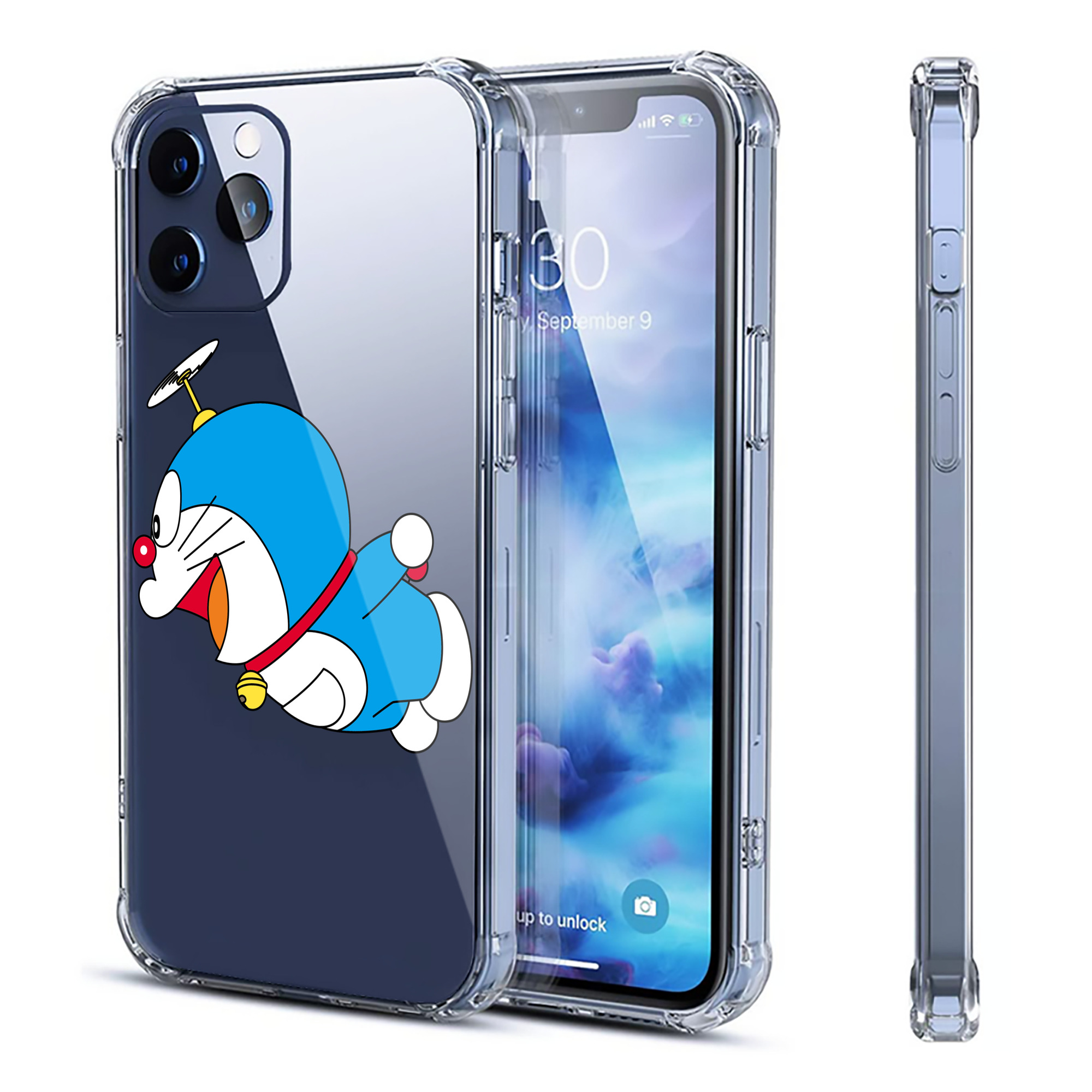 （画像用） ドラえもん Doraemon 【iPhone 12シリーズ対応】透明スマホケース（クリアソフトケース）